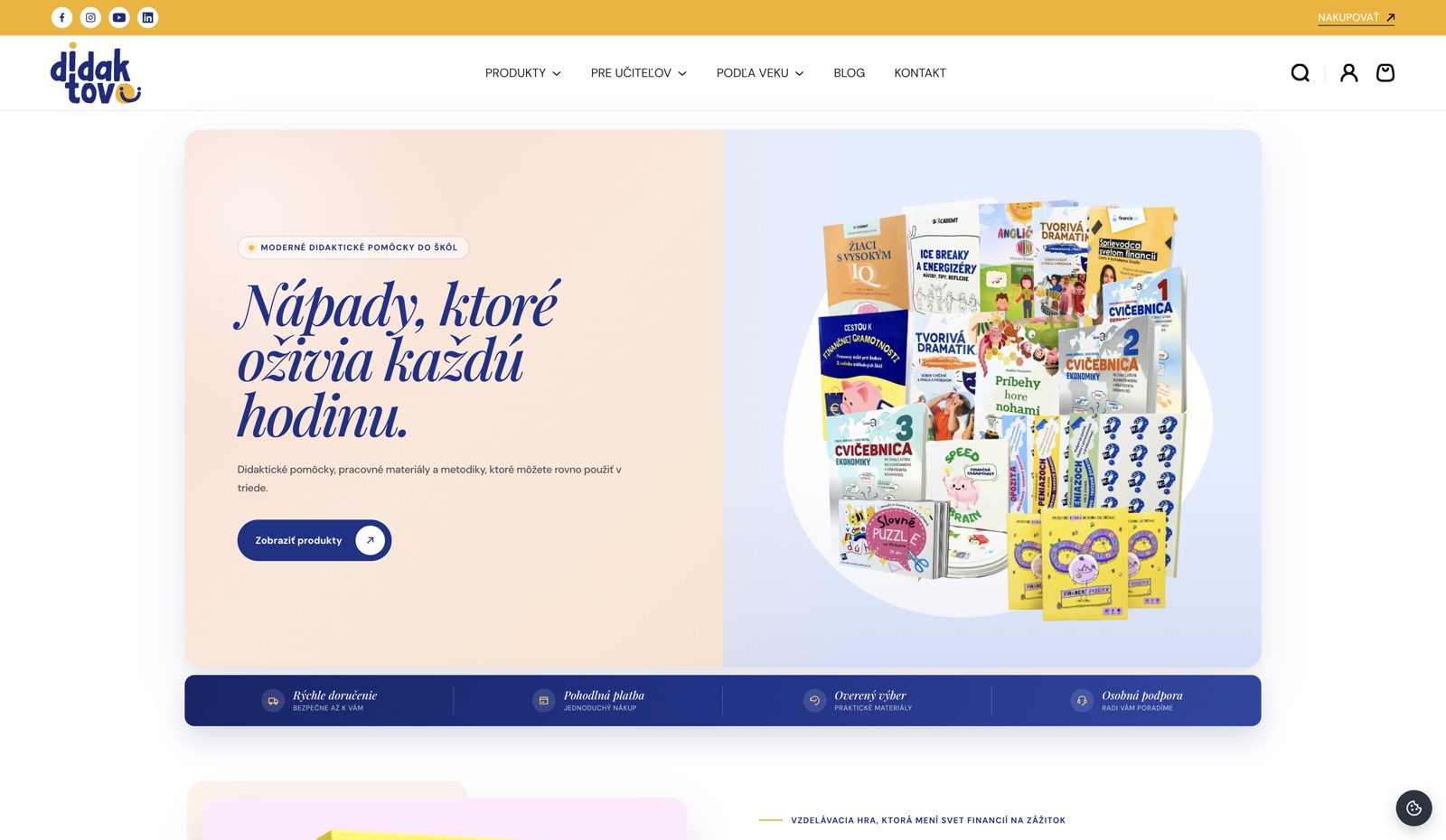Náhľad webstránky Didaktovo – e-shop s didaktickými pomôckami